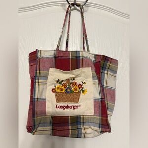 Longaberger Plaid Tote